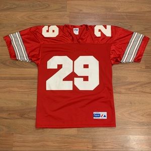 Vintage Majestic Collegiate Football Jersey Ohio Red Men’s XL Made in USA